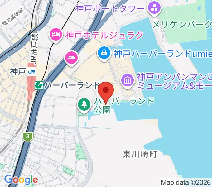 神戸煉瓦倉庫 K-waveの地図