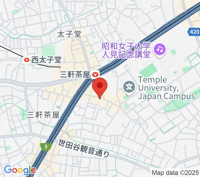 三軒茶屋HEAVEN'S DOORの地図