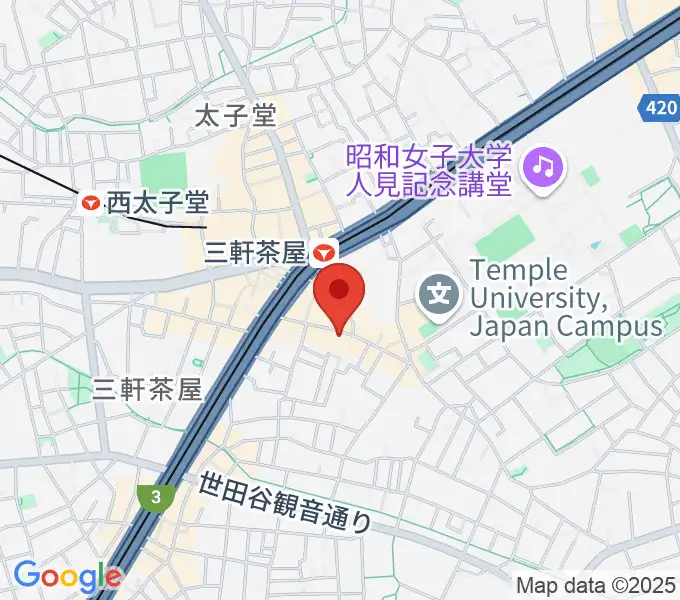 三軒茶屋HEAVEN'S DOORの地図