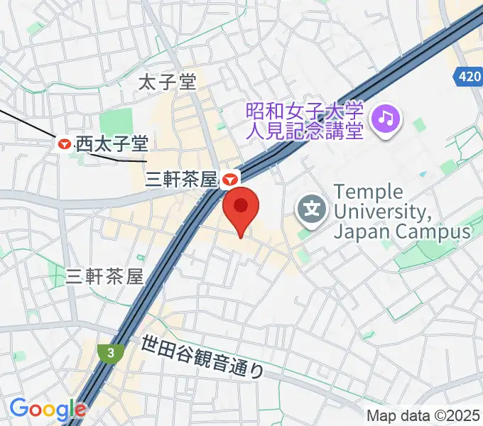 三軒茶屋HEAVEN'S DOORの地図