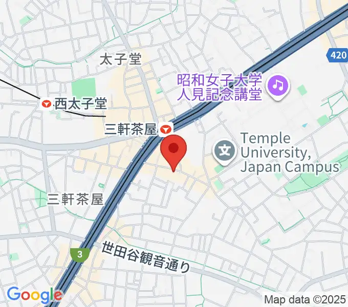 三軒茶屋HEAVEN'S DOORの地図