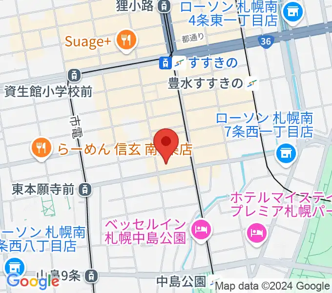 札幌XENONの地図