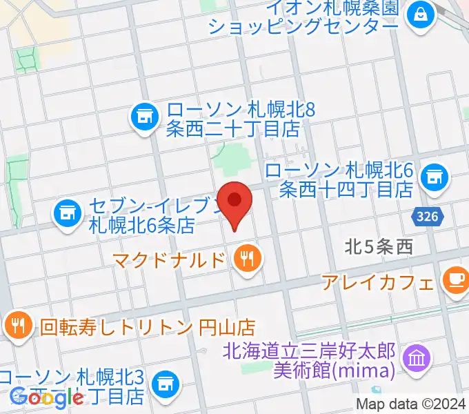 ディスカバリースタジオの地図