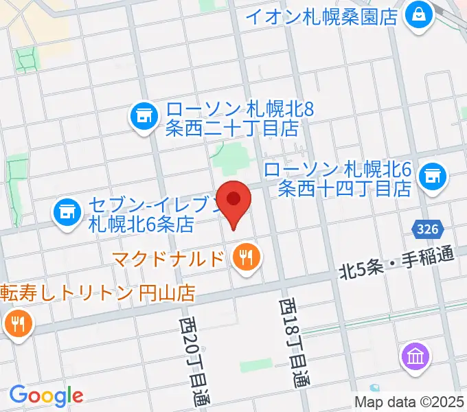 ディスカバリースタジオの地図