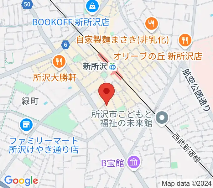 新所沢THE ROCKの地図