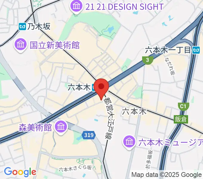 六本木サテンドールの地図