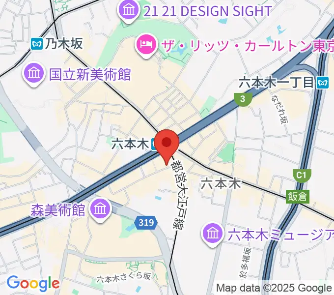 六本木サテンドールの地図