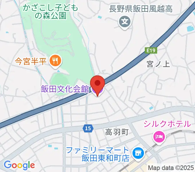 飯田文化会館の地図