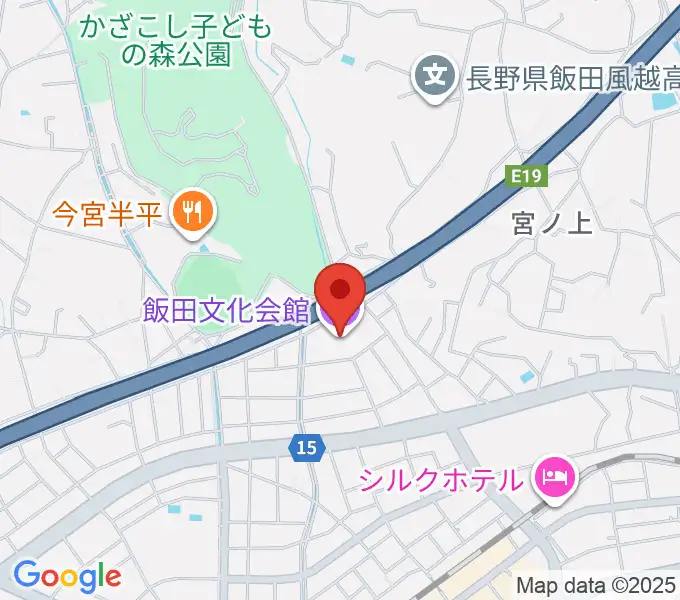 飯田文化会館の地図