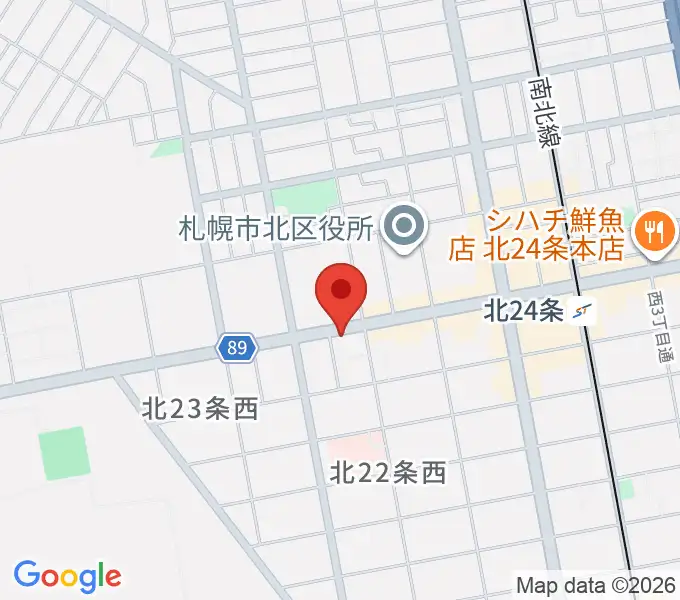 ジングルホールの地図