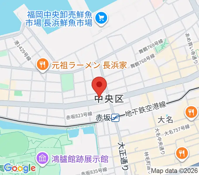専門学校ESPエンタテインメント福岡の地図