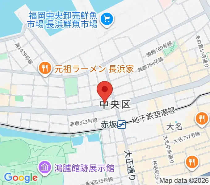 専門学校ESPエンタテインメント福岡の地図