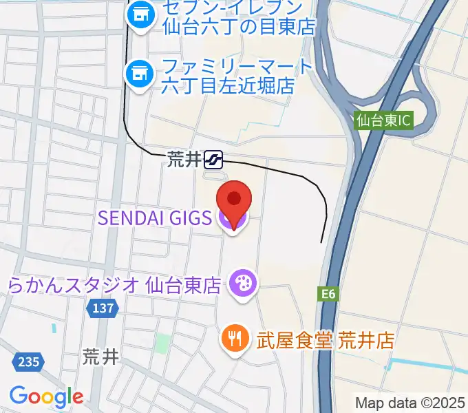 仙台ギグス SENDAI GIGSの地図