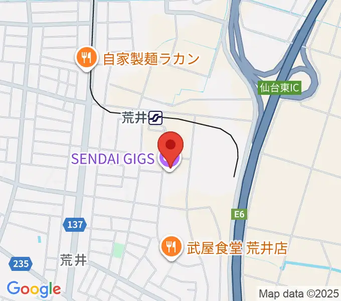 仙台ギグス SENDAI GIGSの地図