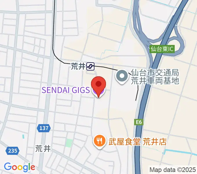 SENDAI GIGSの地図