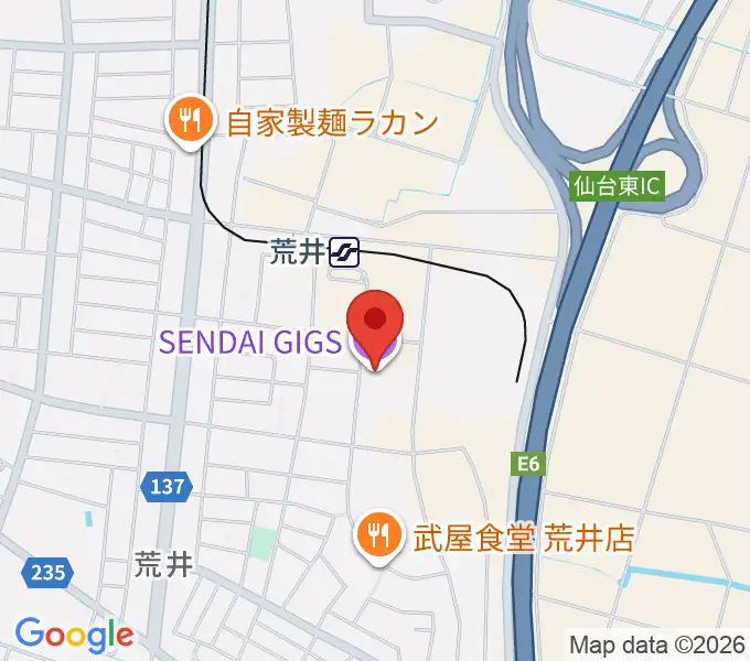 SENDAI GIGSの地図