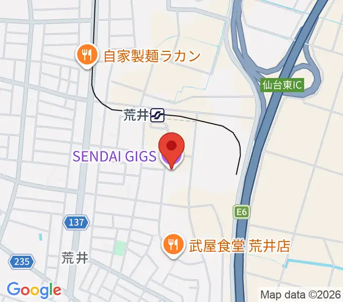 SENDAI GIGSの地図