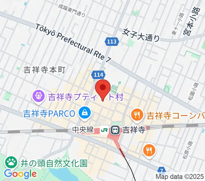 HMV record shop コピス吉祥寺の地図