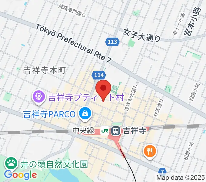 HMV record shop コピス吉祥寺の地図