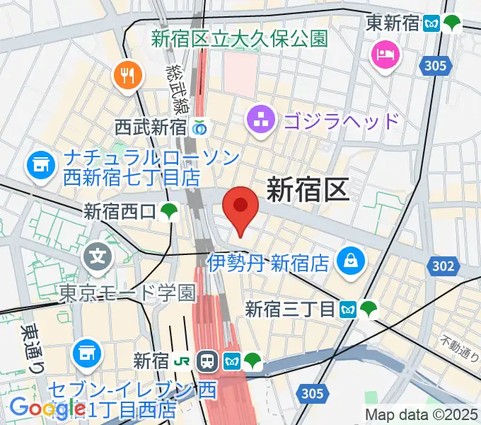 HMVレコードショップ新宿ALTAの地図