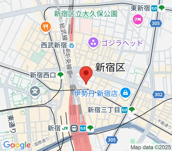 HMVレコードショップ新宿ALTAの地図