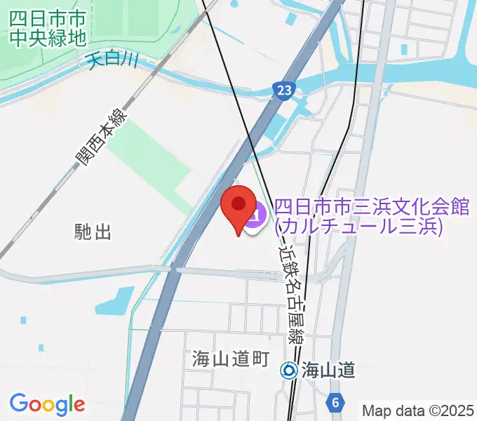 四日市市三浜文化会館 カルチュール三浜の地図