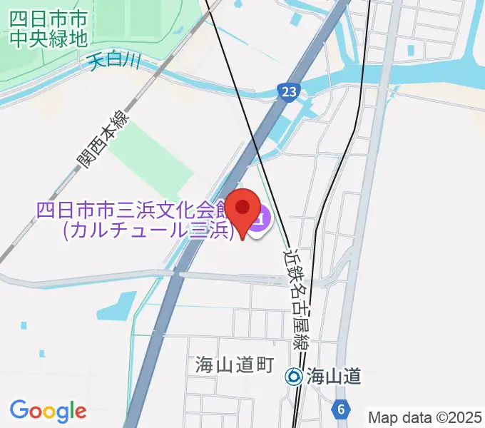 四日市市三浜文化会館 カルチュール三浜の地図