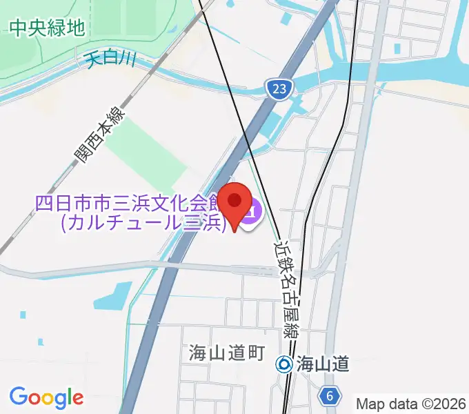 四日市市三浜文化会館 カルチュール三浜の地図