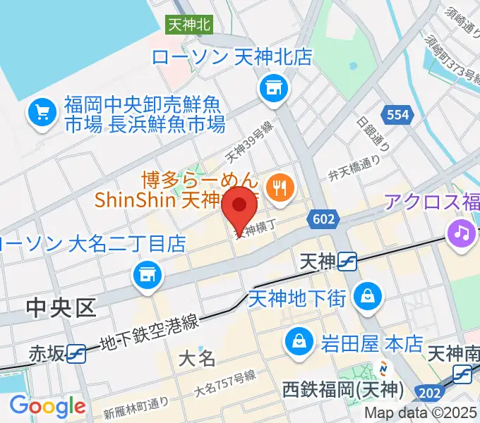 サウンドブギー天神親不孝通り店の地図