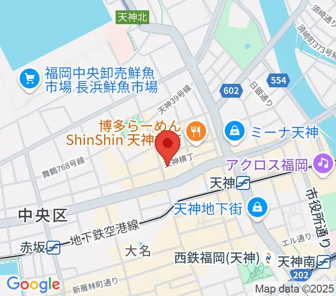 サウンドブギー天神親不孝通り店の地図