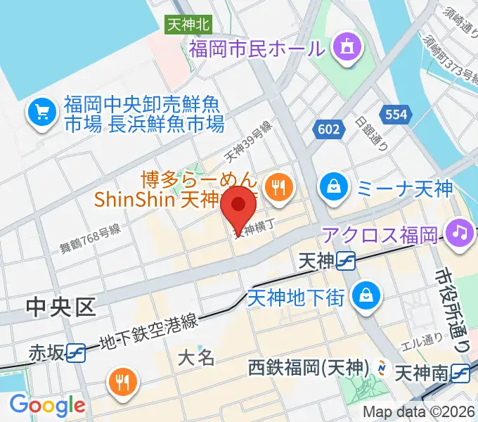 サウンドブギー天神親不孝通り店の地図