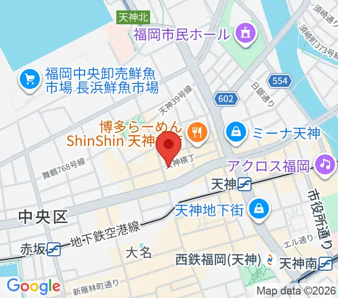サウンドブギー天神親不孝通り店の地図