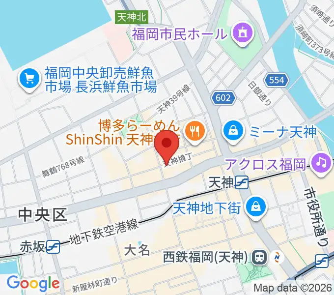 サウンドブギー天神親不孝通り店の地図