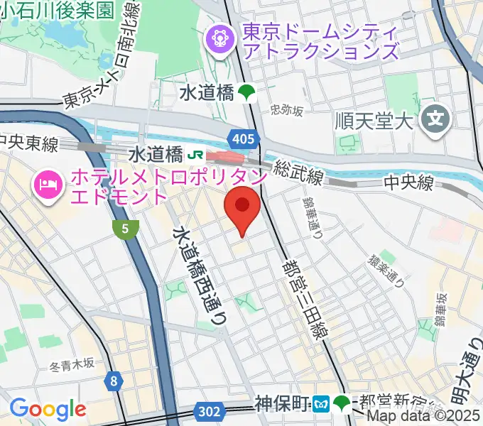 アクアダクトスタジオの地図
