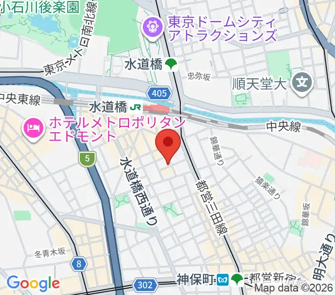 アクアダクトスタジオの地図