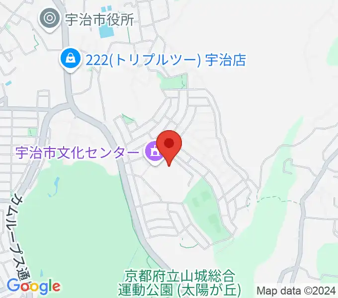 宇治市文化会館の地図