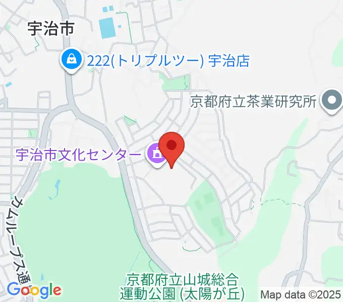 宇治市文化会館の地図
