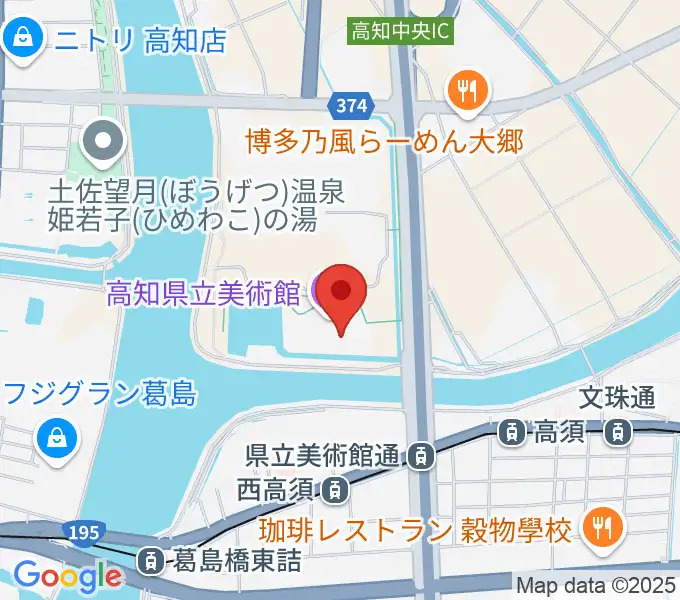 高知県立美術館の地図