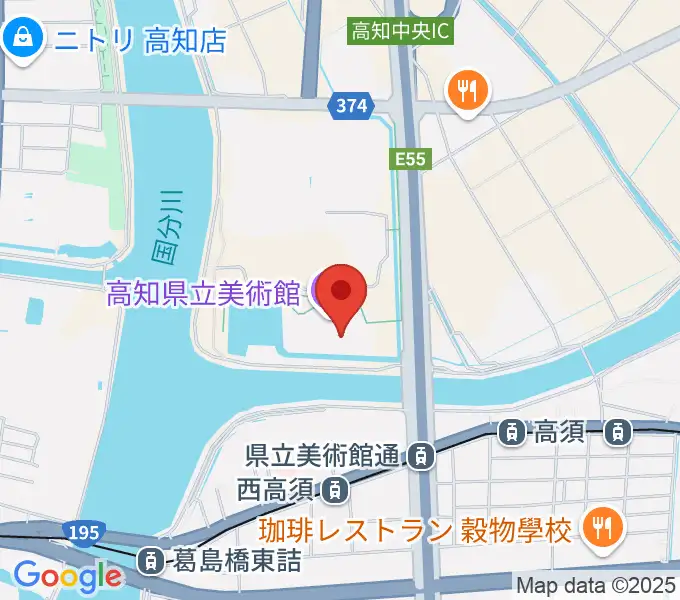 高知県立美術館の地図