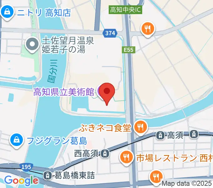 高知県立美術館の地図