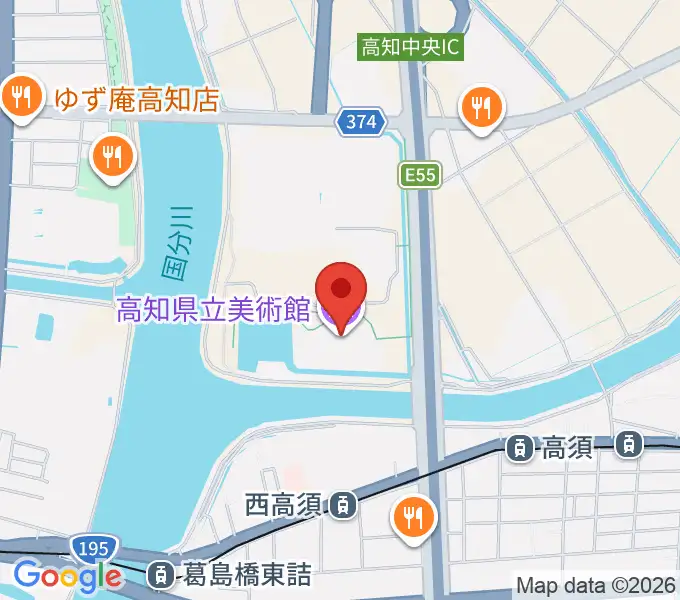 高知県立美術館の地図