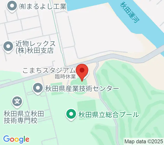 こまちスタジアムの地図