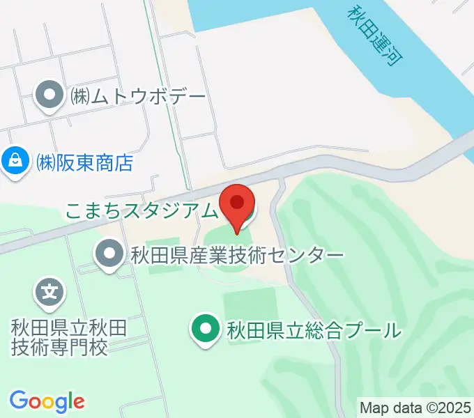 こまちスタジアムの地図