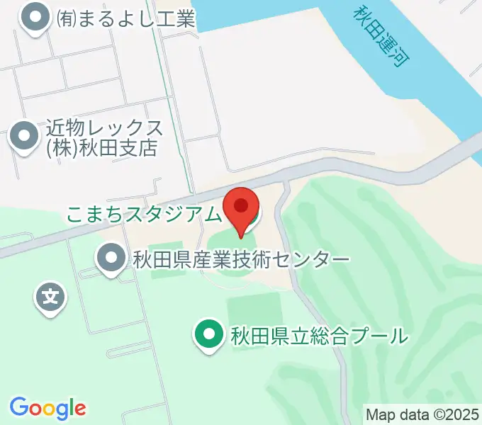 こまちスタジアムの地図