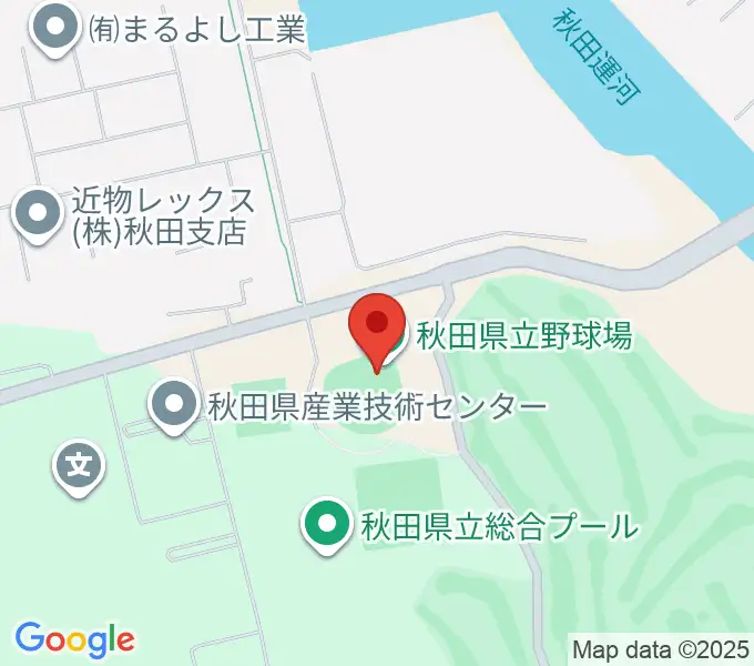 こまちスタジアムの地図
