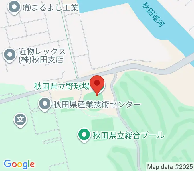 こまちスタジアムの地図