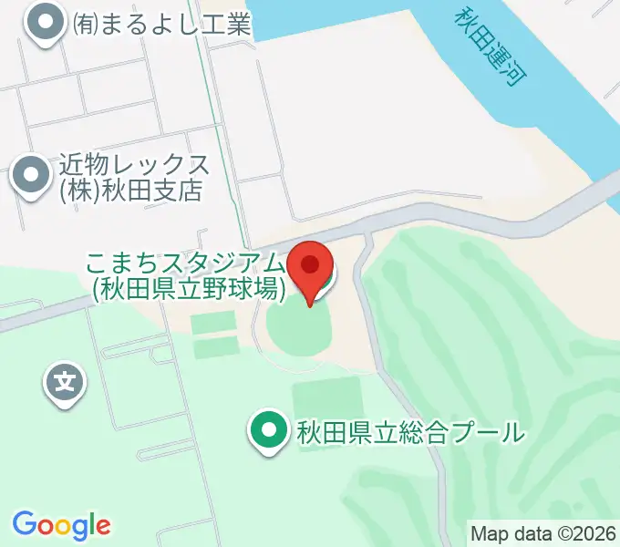こまちスタジアムの地図
