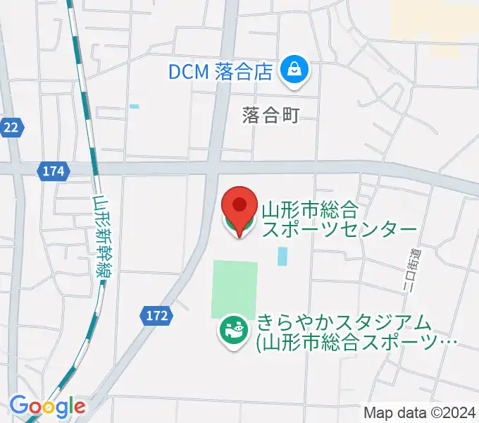 山形市総合スポーツセンターの地図