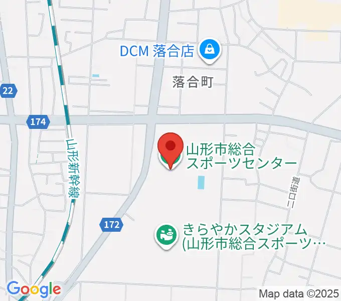 山形市総合スポーツセンターの地図