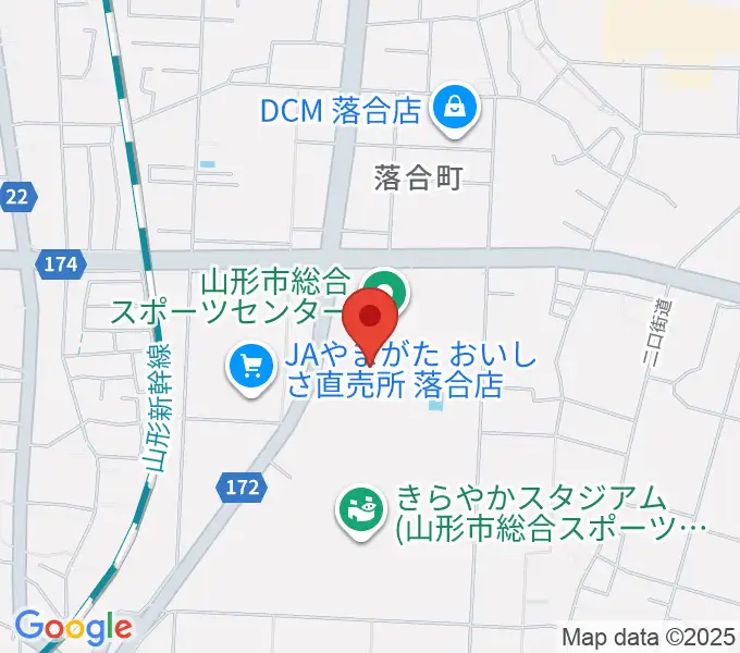 山形市総合スポーツセンターの地図